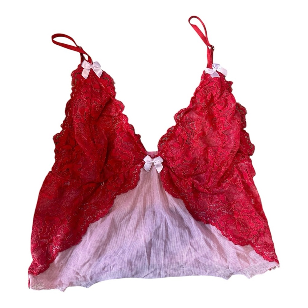 Red Lace top